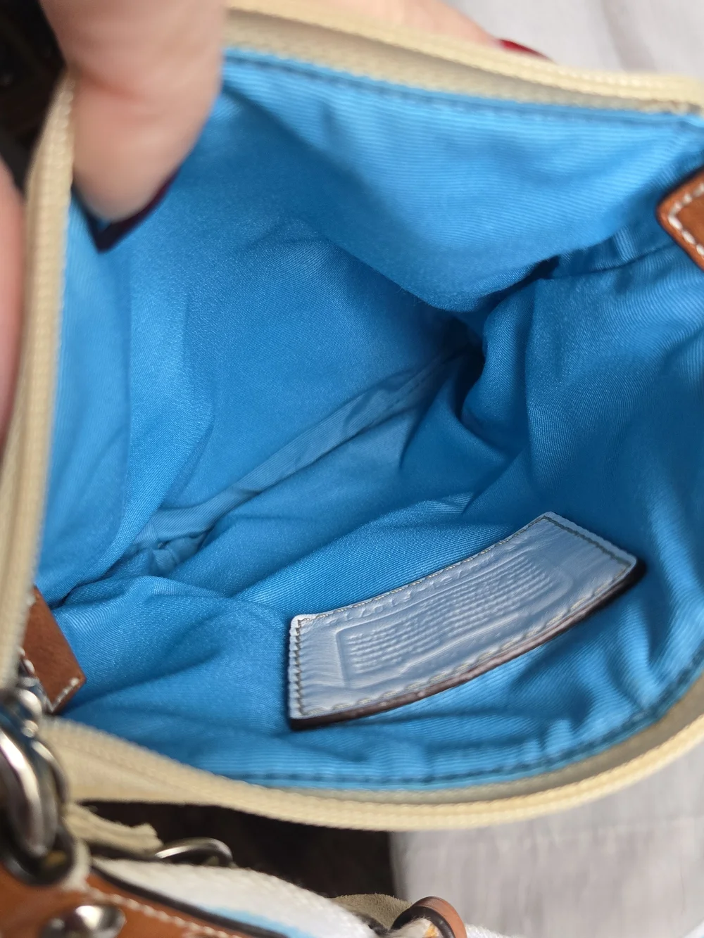 Coach Hampton Watercolor Stripe Crossbody Bag - Picture 9 of 10